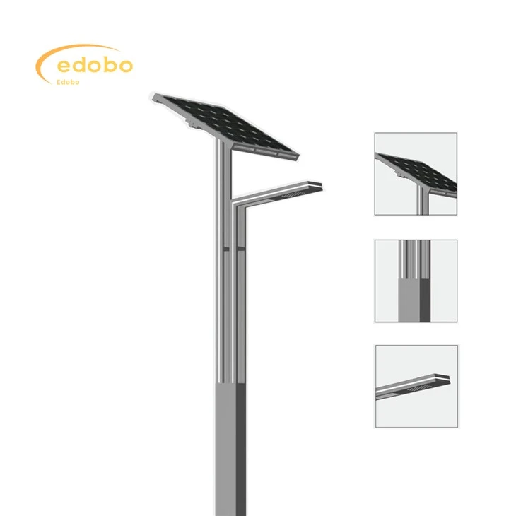 Lampione stradale solare a led 80w/120w con batteria al litio