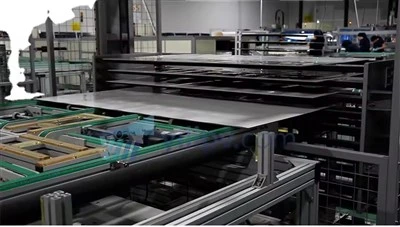 Composizione della linea di produzione di pannelli solari da 100 MW
