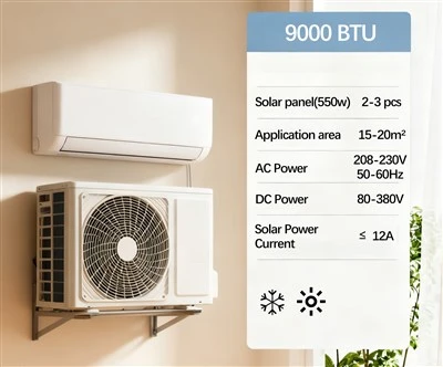 Condizionatore d'aria a energia solare da 9000 btu per la casa