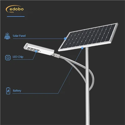 Lampione stradale a LED con lampione solare a batteria al litio