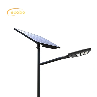 Lampada solare Lampione stradale ad energia solare con batteria al litio Pannello nero